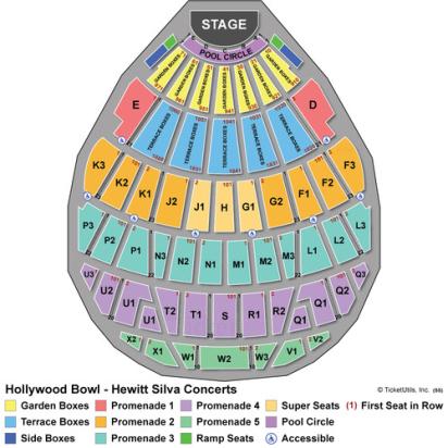 hollywood bowl seating chart