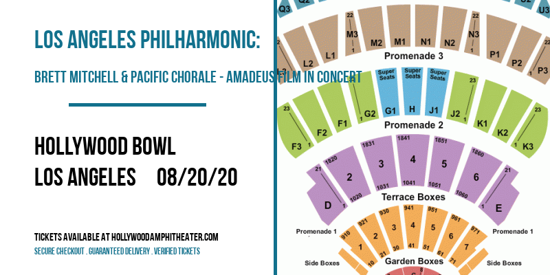 Los Angeles Philharmonic: Brett Mitchell & Pacific Chorale - Amadeus Film in Concert at Hollywood Bowl tickets Los Angeles Philharmonic: Brett Mitchell & Pacific Chorale - Amadeus Film in Concert at Hollywood Bowl