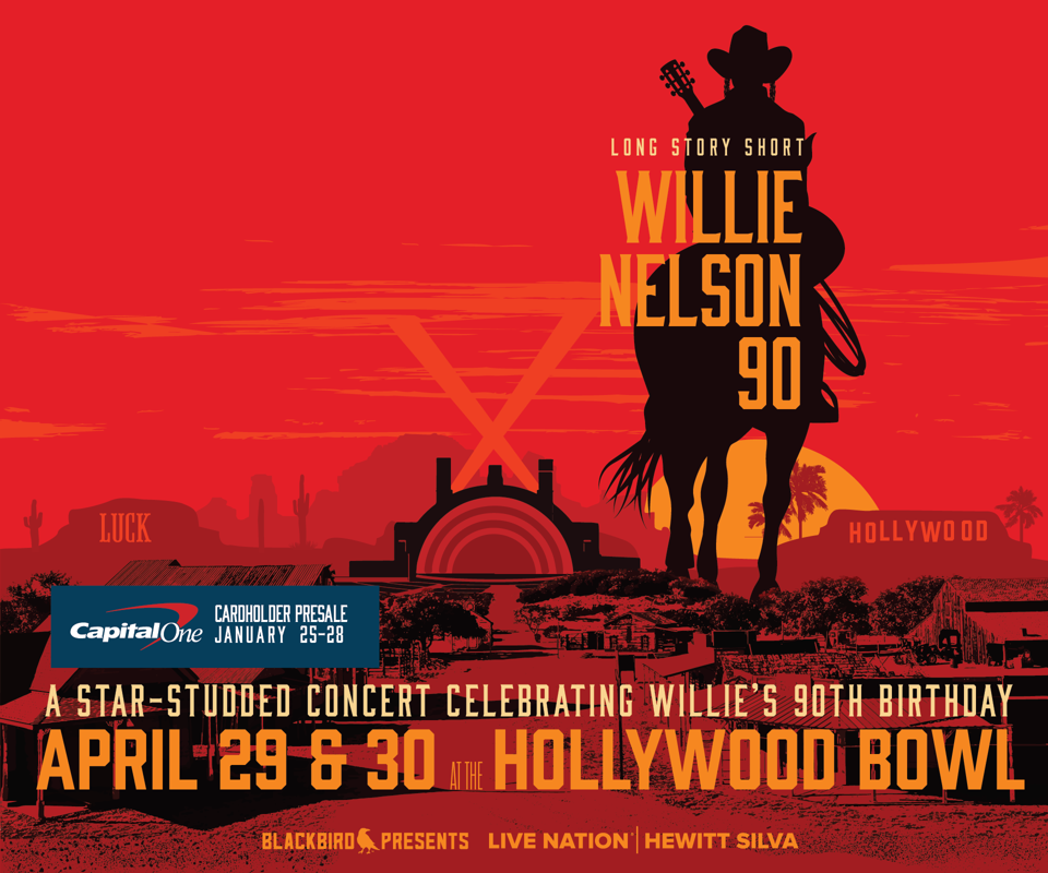 Willie Nelson - 2 Day Pass at Hollywood Bowl