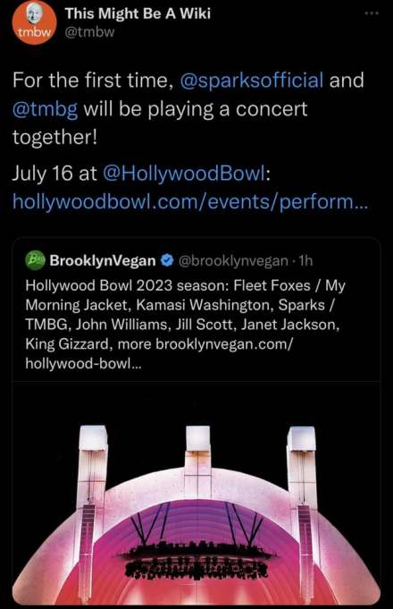 Sparks & They Might Be Giants at Hollywood Bowl