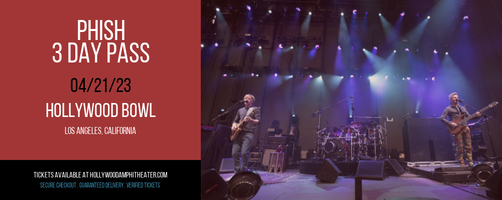 Phish - 3 Day Pass at Hollywood Bowl tickets Phish - 3 Day Pass at Hollywood Bowl