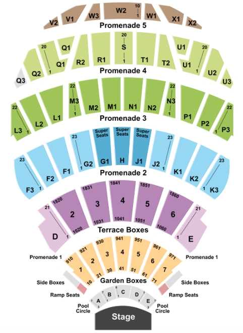 HOLLYWOOD BOWL SEATING CHART